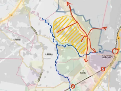 Alliku küla juurdepääsud. Visand: Raul Vibo